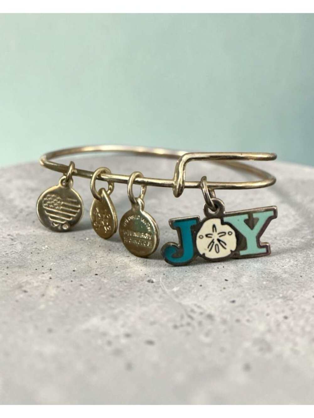 NWOT Alex & Ani Joy Sand Dollar Expandable Bangle Bracelet Silver Tone Beach